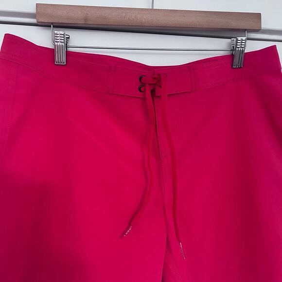 Roxy To Dye 7" Boardshort Swim Bottoms Women’s Large Red Surfer Beachy Lace Up - Picture 3 of 9